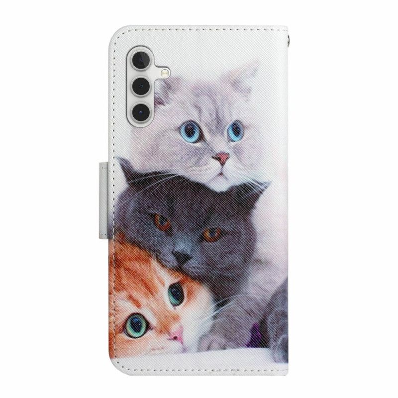 Flip Cover Samsung Galaxy A16 5g Tre Katte Mønster