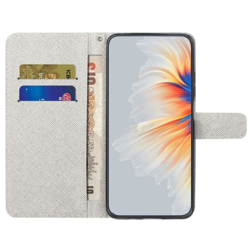 Flip Cover Til Samsung Galaxy A16 5g Blå Blomster Og Sommerfugle