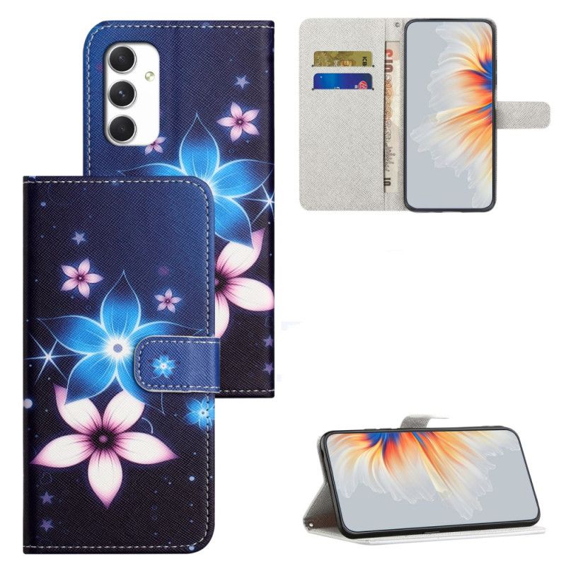 Flip Cover Til Samsung Galaxy A16 5g Måneblomster