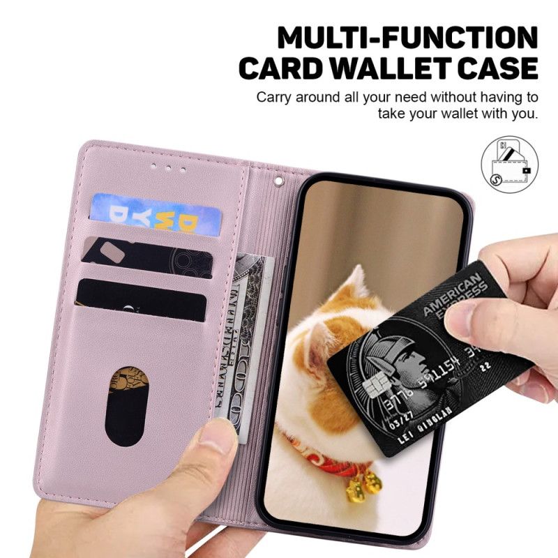 Flip Cover Til Samsung Galaxy A16 5g Rfid Protection Cat Scene