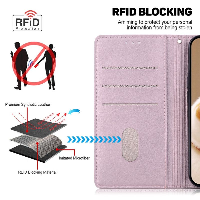 Flip Cover Til Samsung Galaxy A16 5g Rfid Protection Cat Scene