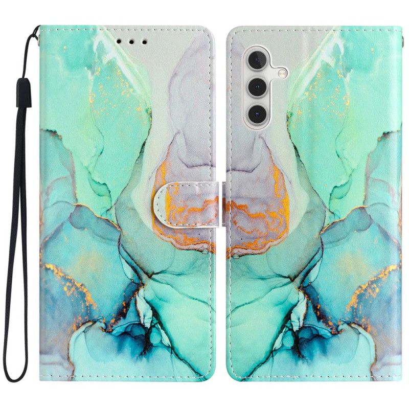 Læder Cover Samsung Galaxy A16 5g Grøn Marmor