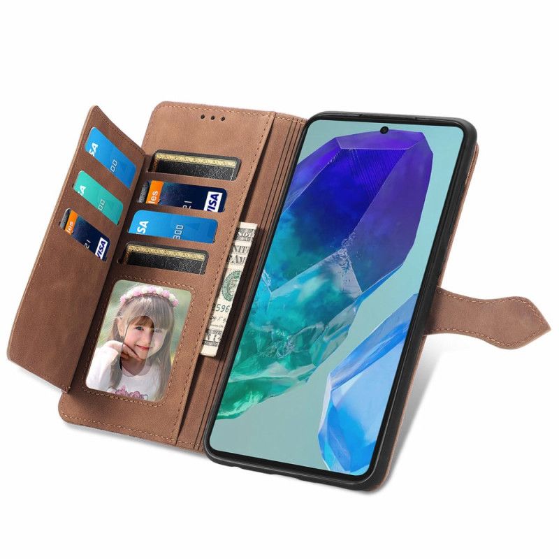 Læder Cover Samsung Galaxy A16 5g Lynlås