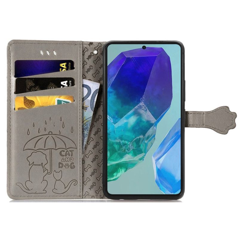 Læder Cover Samsung Galaxy A16 5g Telefon Etui Animerede Dyr