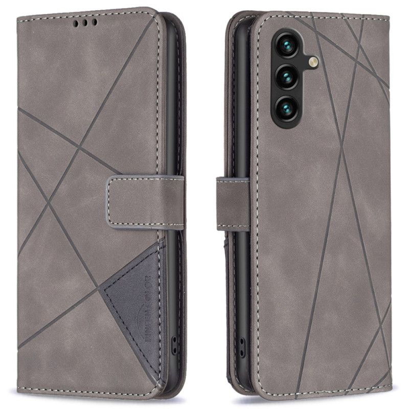 Læder Cover Samsung Galaxy A16 5g Telefon Etui Binfen Farve Geometrisk Mønster