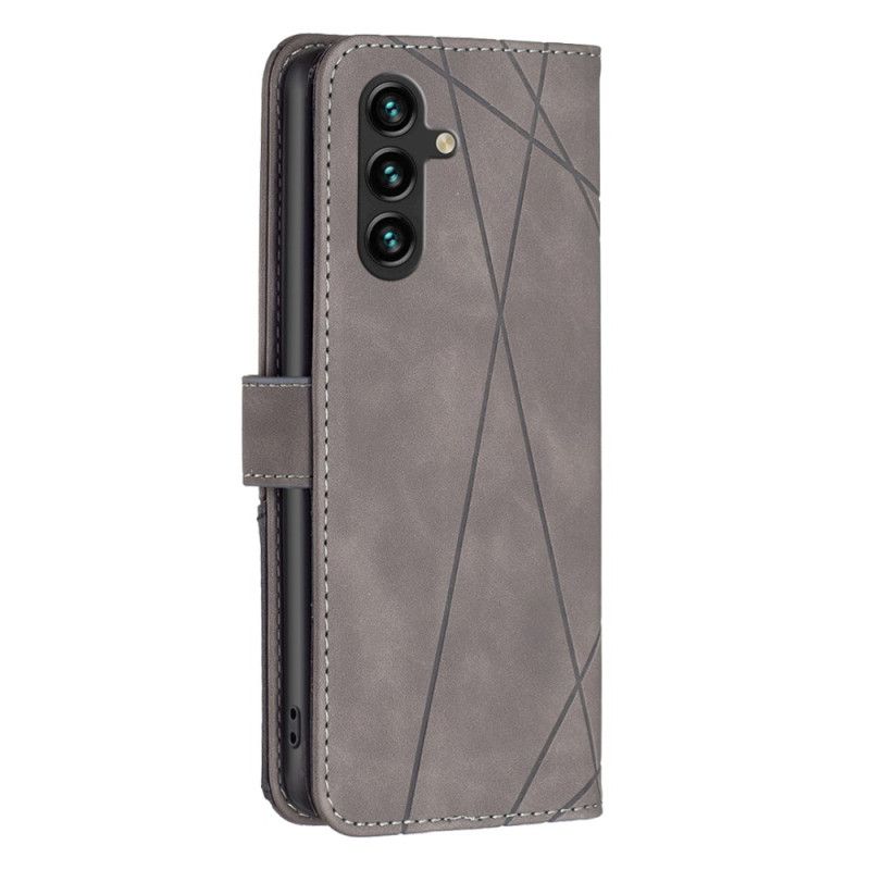 Læder Cover Samsung Galaxy A16 5g Telefon Etui Binfen Farve Geometrisk Mønster