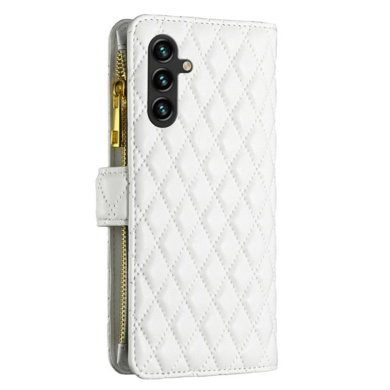 Læder Cover Samsung Galaxy A16 5g Telefon Etui Binfen Farve Quiltet Pung