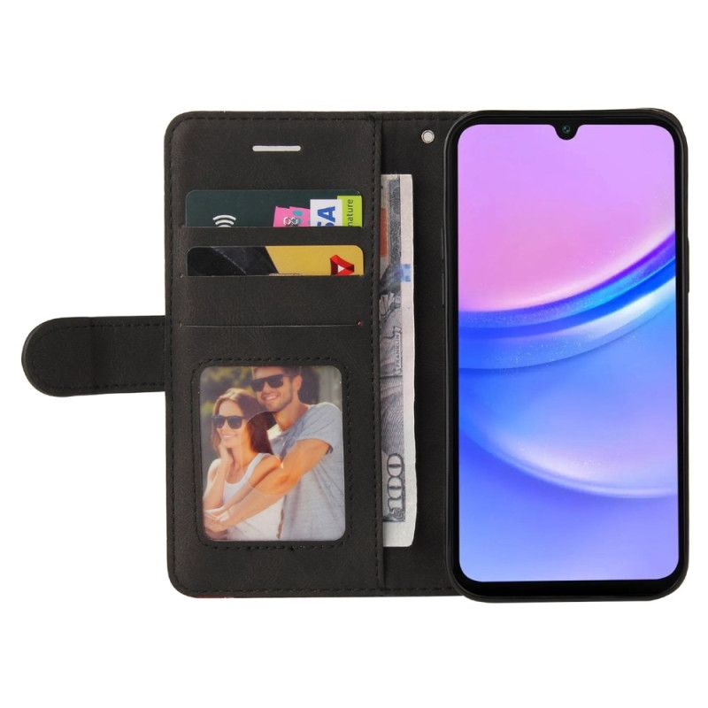 Læder Cover Samsung Galaxy A16 5g Telefon Etui Bølgelinje