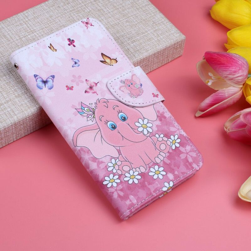 Flip Cover Google Pixel 4 Elefantbaby Pink