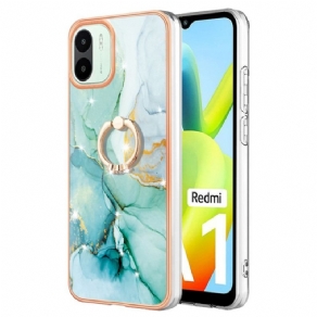 Cover Xiaomi Redmi A1 Marmor Med Ringstøtte