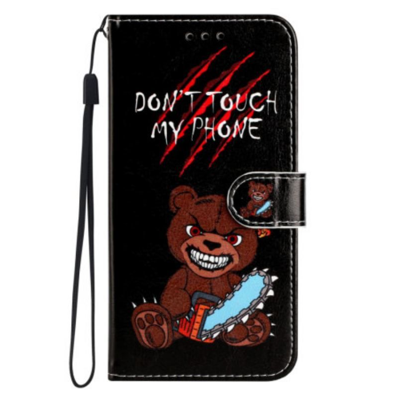 Flip Cover Xiaomi Redmi A1 Med Snor Rasende Thong Bear