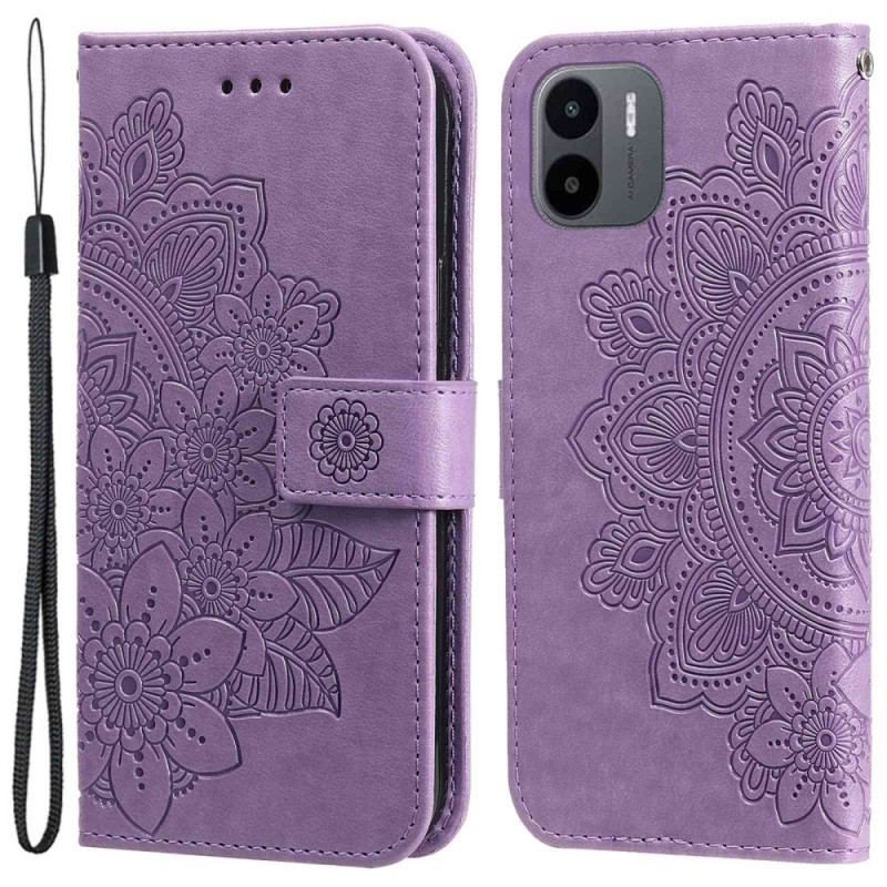 Læder Cover Xiaomi Redmi A1 Blomster Mandala