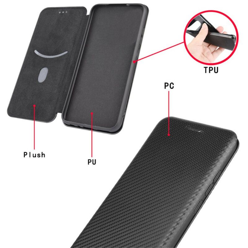 Cover Asus Zenfone 8 Flip Cover Kulfiber Med Støttering