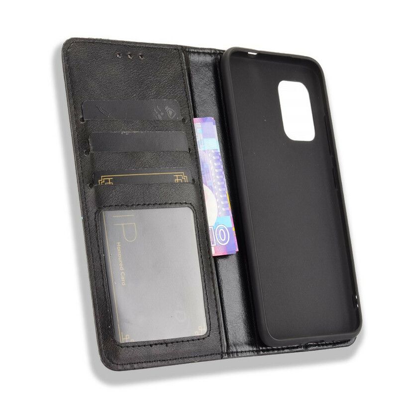 Cover Asus Zenfone 8 Flip Cover Vintage Stiliseret Lædereffekt