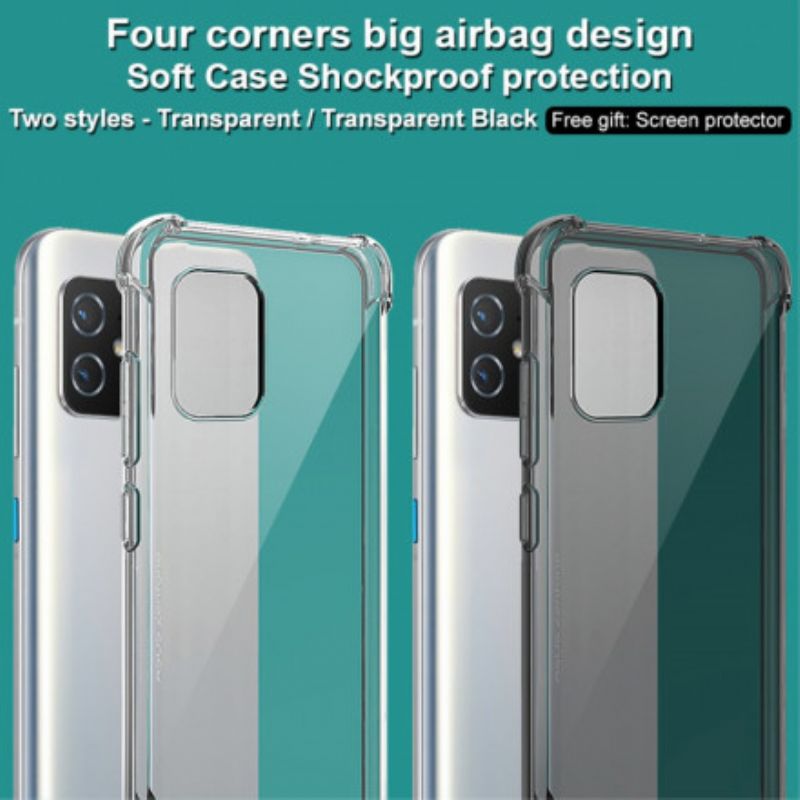 Cover Asus Zenfone 8 Transparent Silkeblød Imak