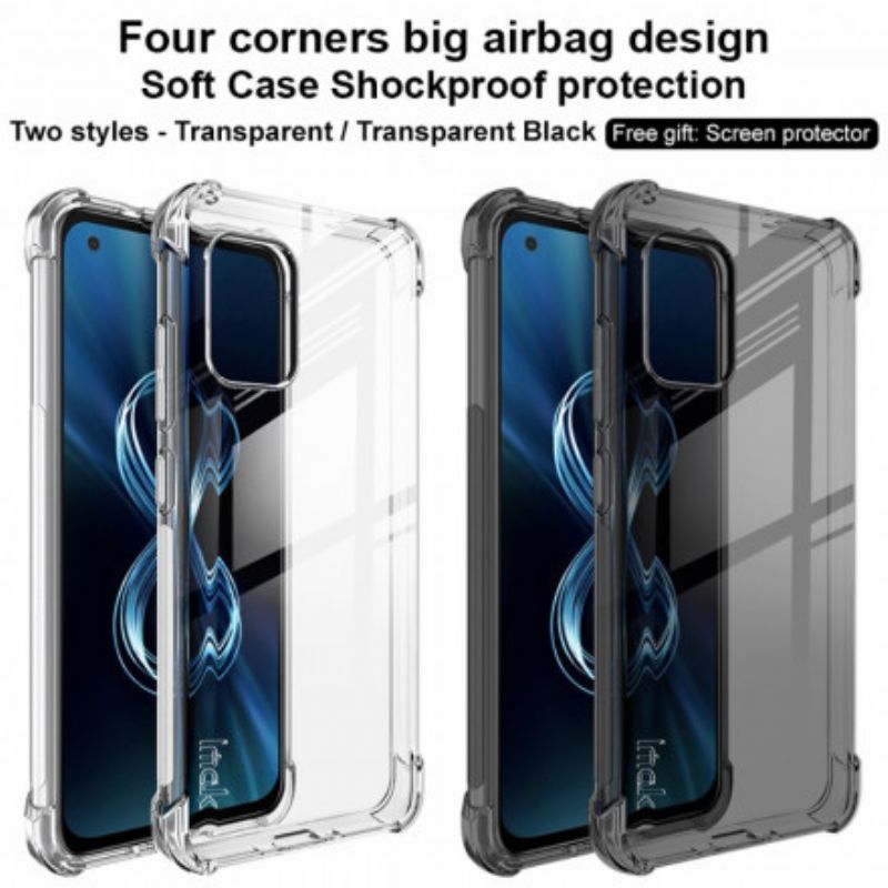 Cover Asus Zenfone 8 Transparent Silkeblød Imak