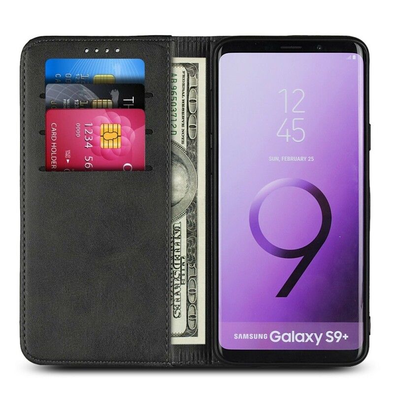 Cover Samsung Galaxy S9 Plus Flip Cover Imiteret Lædersøm