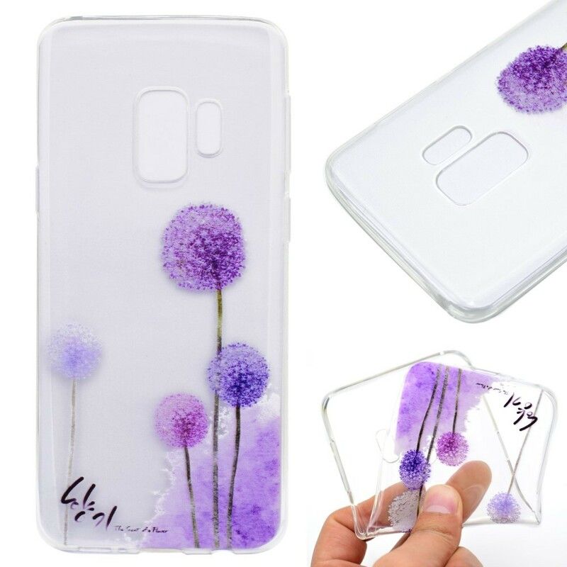 Cover Samsung Galaxy S9 Plus Transparente Farverige Mælkebøtter