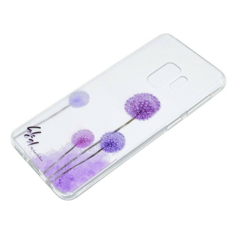 Cover Samsung Galaxy S9 Plus Transparente Farverige Mælkebøtter