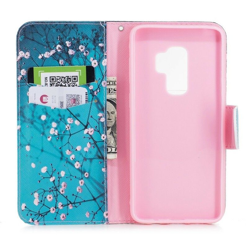 Flip Cover Samsung Galaxy S9 Plus Blomstrende Træ