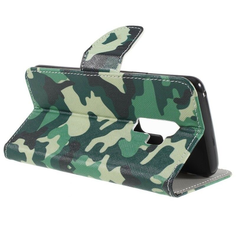 Flip Cover Samsung Galaxy S9 Plus Militær Camouflage