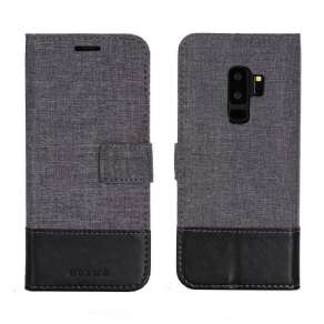 Flip Cover Samsung Galaxy S9 Plus Muxma Stof Og Lædereffekt