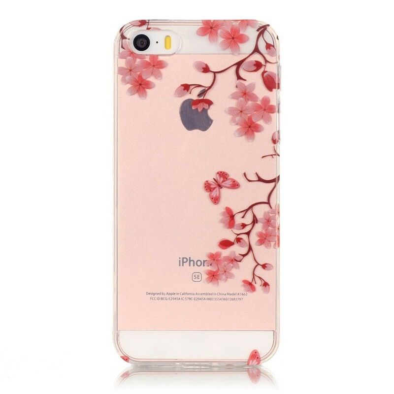 Cover iPhone SE / 5 / 5S Blomstrende Træ Transparent