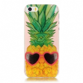 Cover iPhone SE / 5 / 5S Transparent Inkognito Ananas