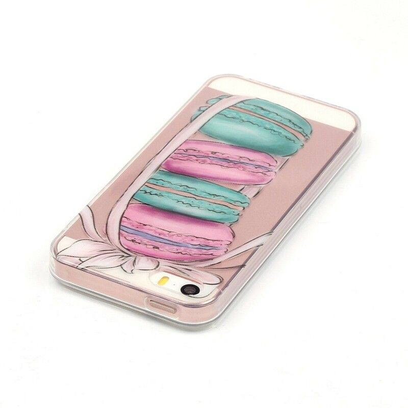 Cover iPhone SE / 5 / 5S Transparente Gourmet Macarons