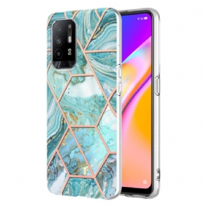 Cover Oppo A94 5G Blinkende Geometrisk Marmor