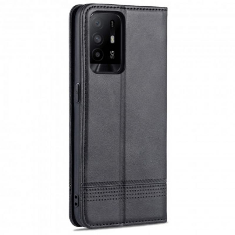 Cover Oppo A94 5G Flip Cover Azns Læderstil