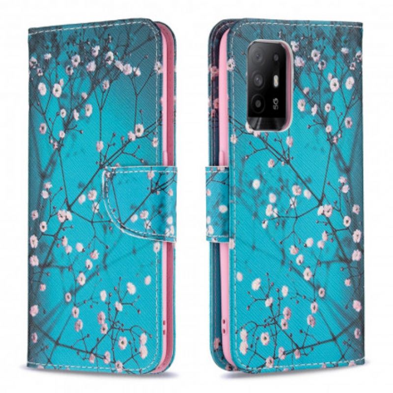 Cover Oppo A94 5G Flip Cover Blomstrende Grene