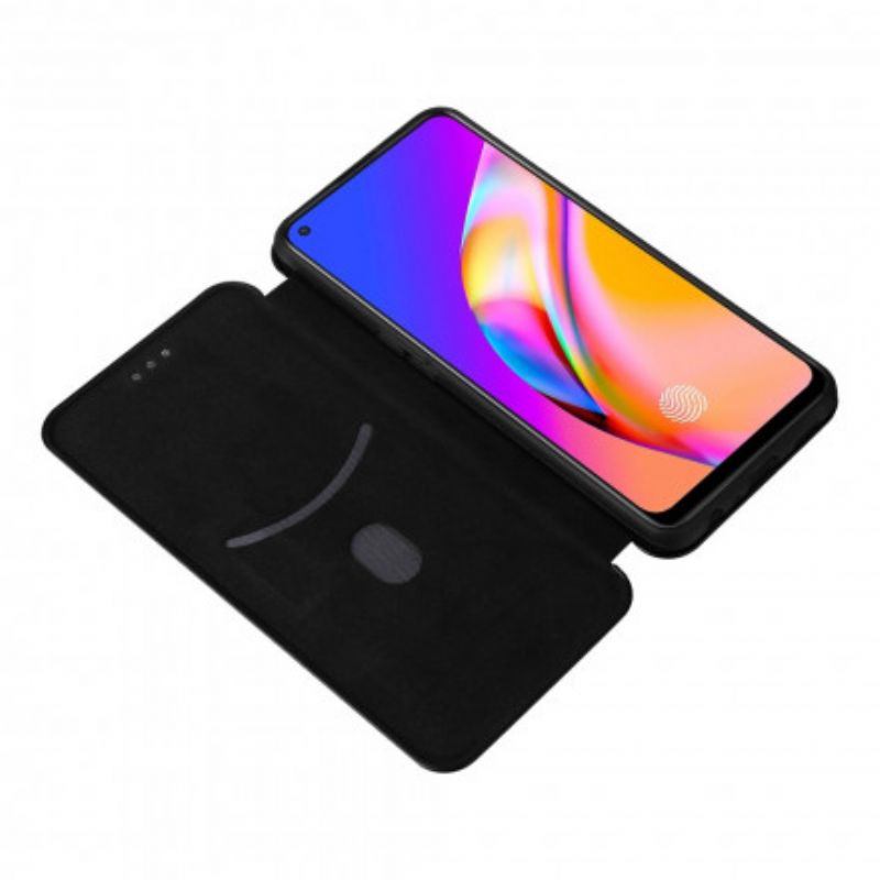 Cover Oppo A94 5G Flip Cover Farvet Carbon Silikone