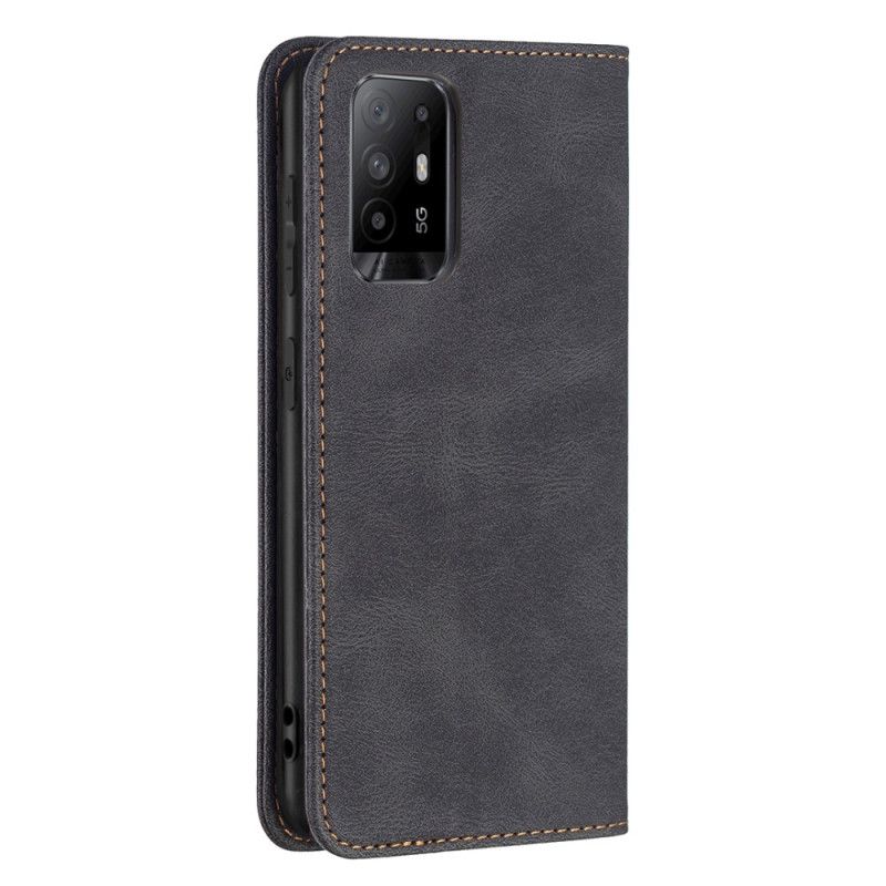 Cover Oppo A94 5G Flip Cover Imiteret Læder