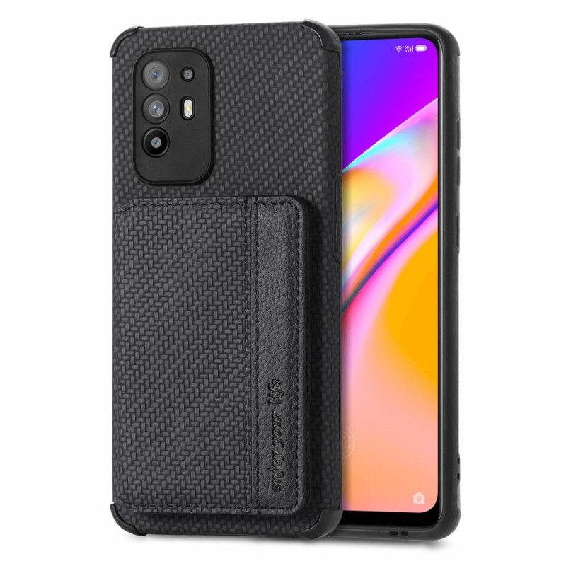 Cover Oppo A94 5G Kulfiberkortholder