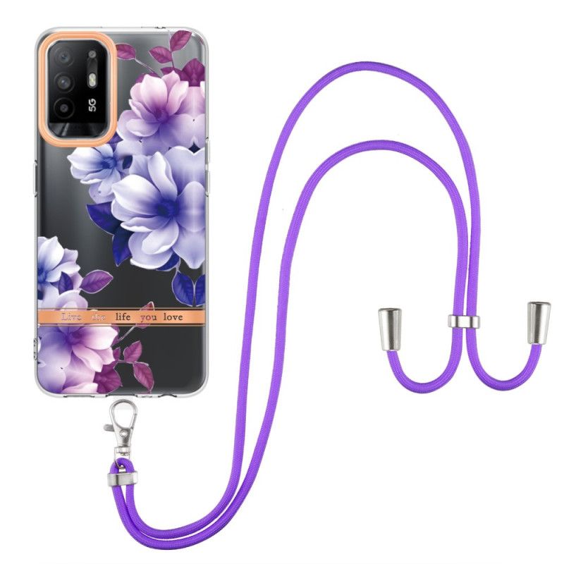 Cover Oppo A94 5G Med Snor Blomstersnor