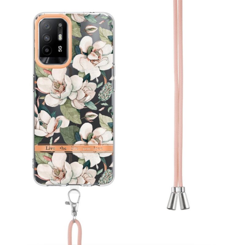 Cover Oppo A94 5G Med Snor Blomstersnor