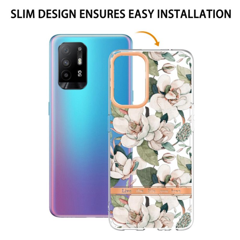 Cover Oppo A94 5G Pæonblomster