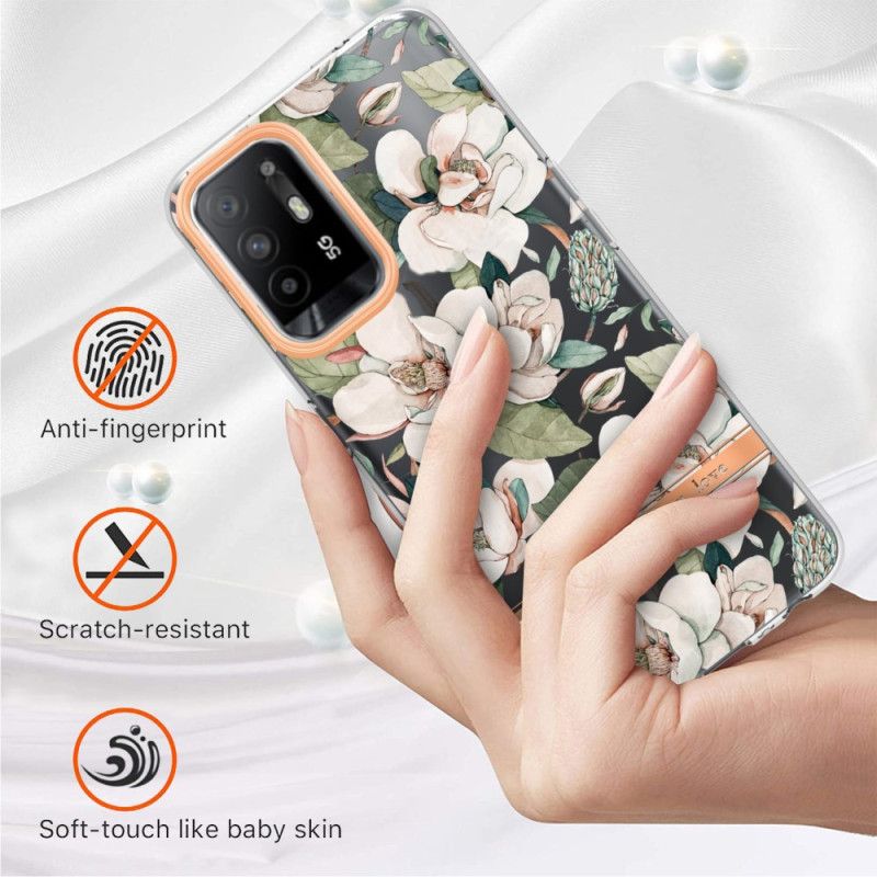 Cover Oppo A94 5G Pæonblomster