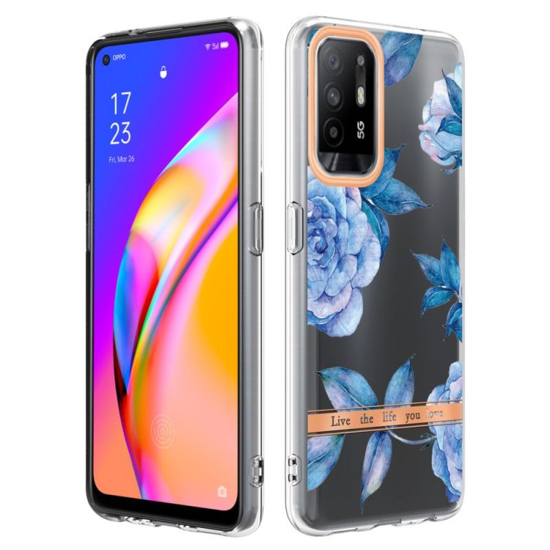 Cover Oppo A94 5G Sømløse Pæonblomster