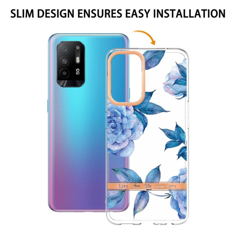 Cover Oppo A94 5G Sømløse Pæonblomster