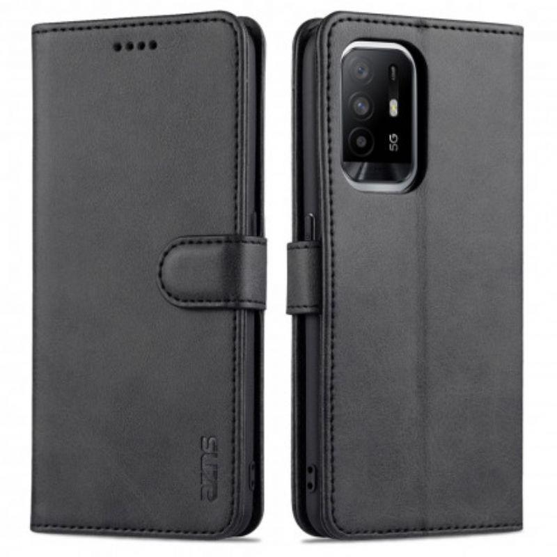 Flip Cover Oppo A94 5G Azns Lædereffekt