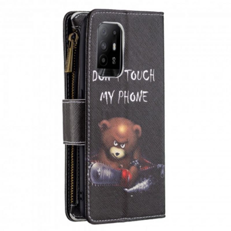 Flip Cover Oppo A94 5G Bear Lynlåslomme