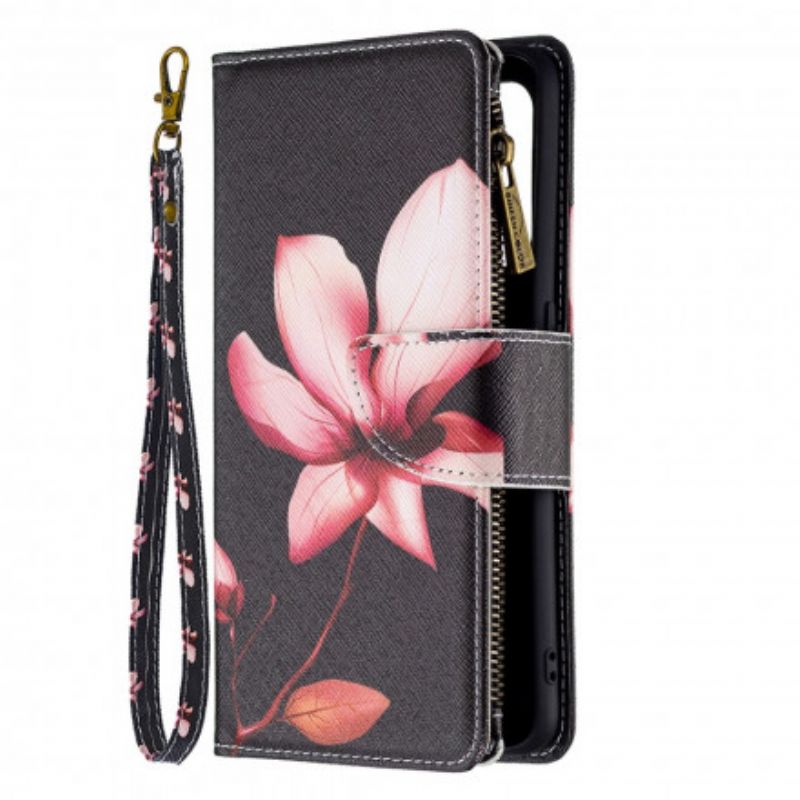 Flip Cover Oppo A94 5G Blomsterlomme Med Lynlås