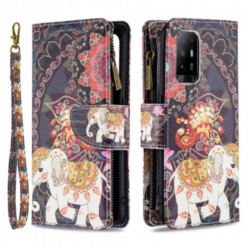 Flip Cover Oppo A94 5G Elefant Lynlåslomme