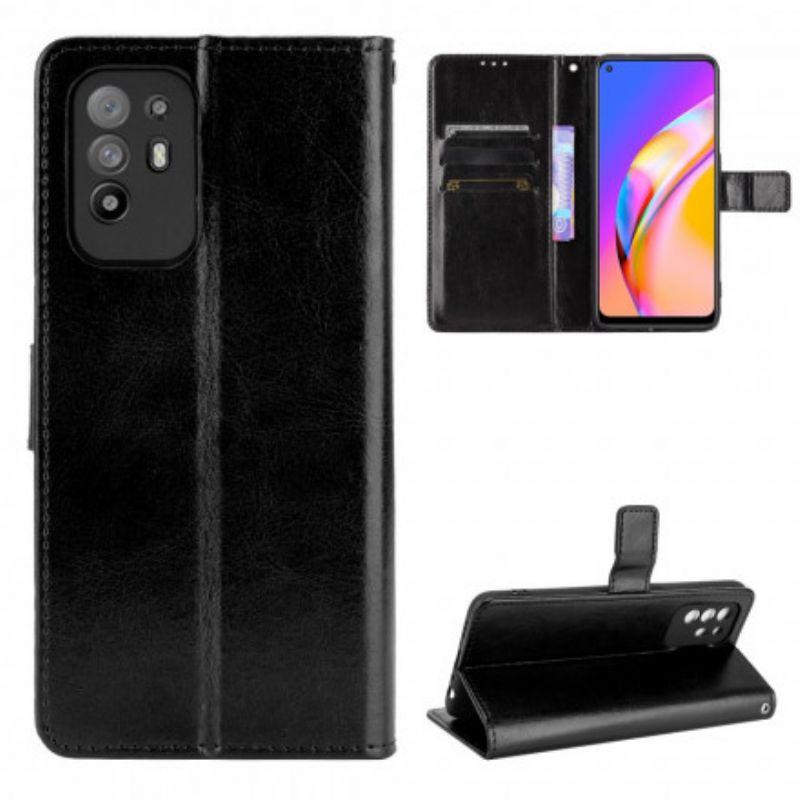 Flip Cover Oppo A94 5G Flashy Imiteret Læder