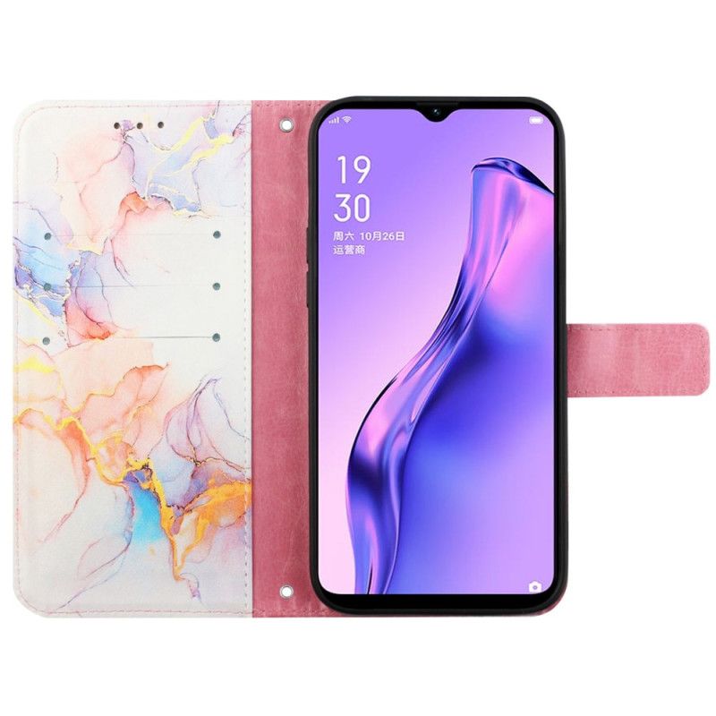 Flip Cover Oppo A94 5G Marmor Med Rem