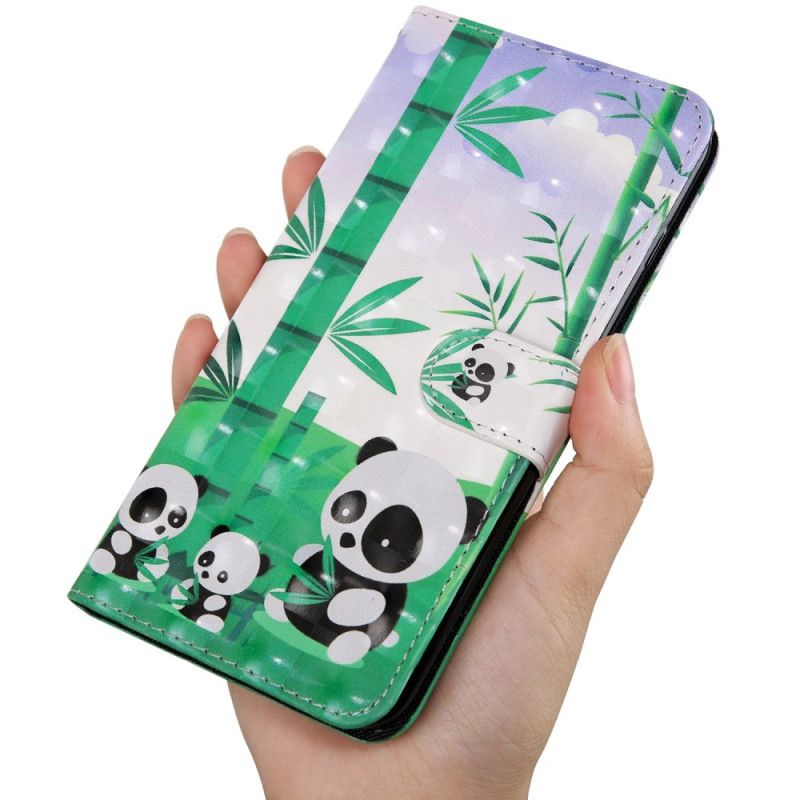 Flip Cover Oppo A94 5G Panda Med Snor