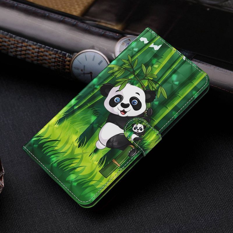 Flip Cover Oppo A94 5G Panda Med Snor