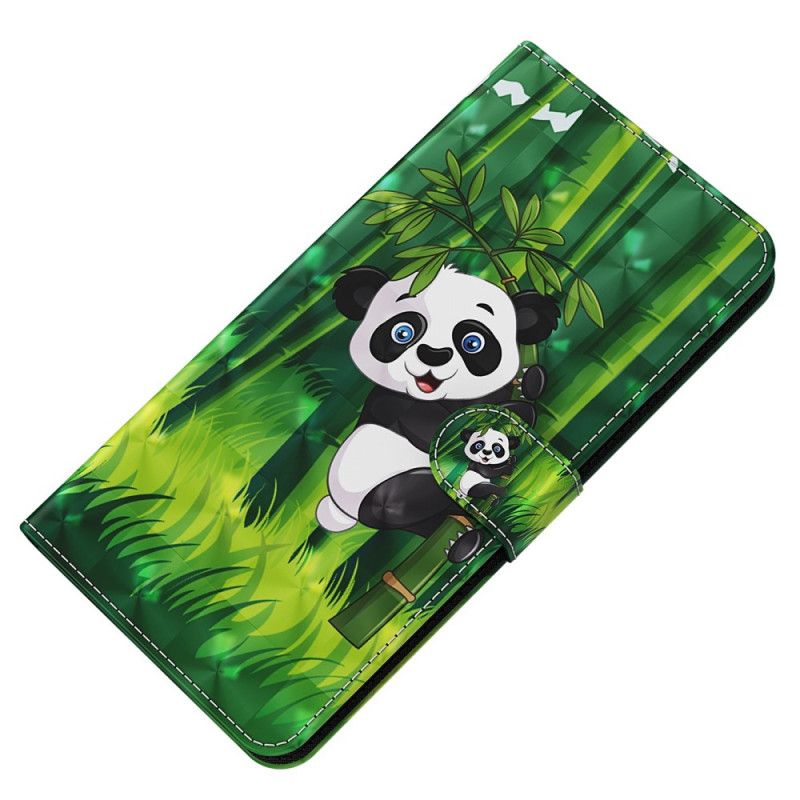 Flip Cover Oppo A94 5G Panda Med Snor